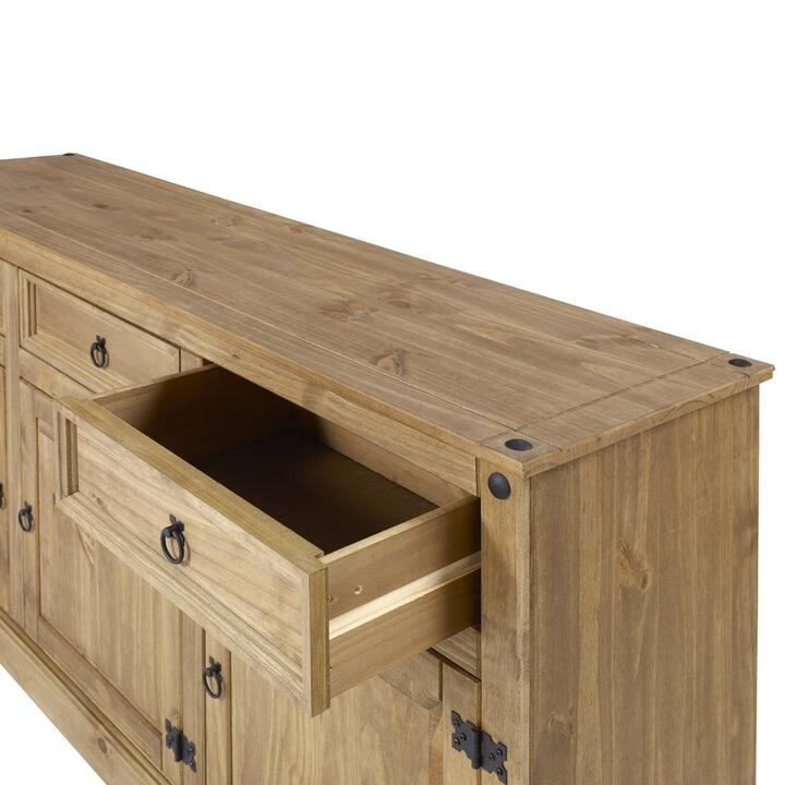 65" Wood Buffet Sideboard Farmhouse Corona Collection Furniture